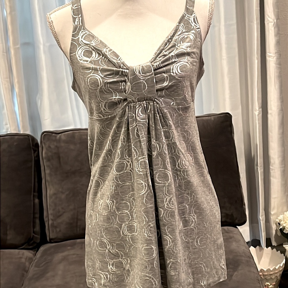 INC International Concepts Gray & Silver Top. Empire style.